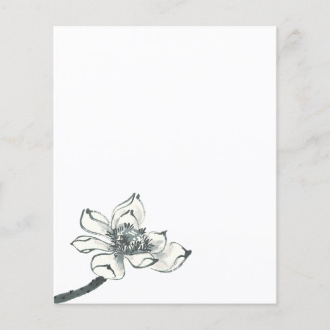 Peace l Beautiful Watercolor Lotus Flyer (Front)