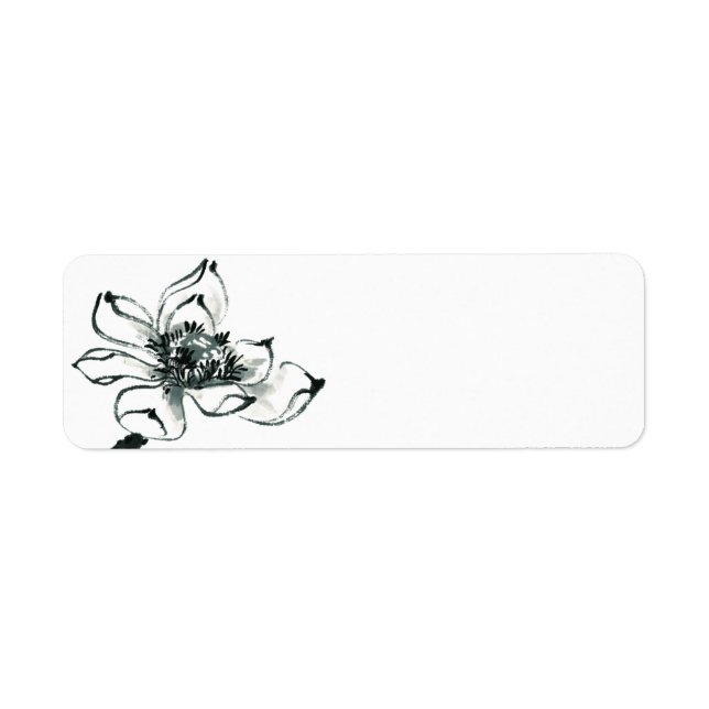 Peace l Belle aquarelle Lotus Blank Étiquettes (Devant)