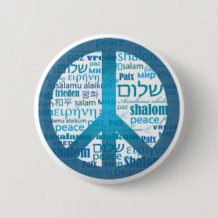Peace Language 2 Inch Round Button