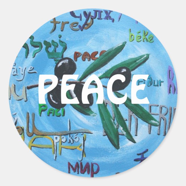"Peace Language" - Stickers PEACE Fine Art (Devant)