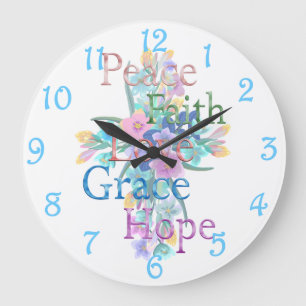 Peace large clock