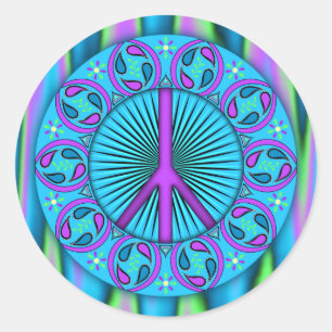 Peace ~ Leaf Classic Round Sticker