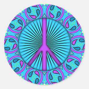 Peace ~ Leaf Classic Round Sticker