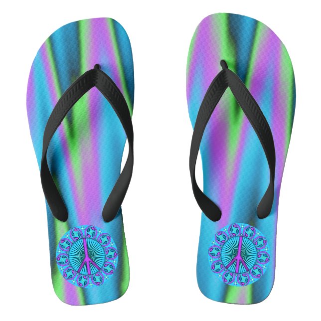 Peace ~ Leaf Flip Flops (Footbed)