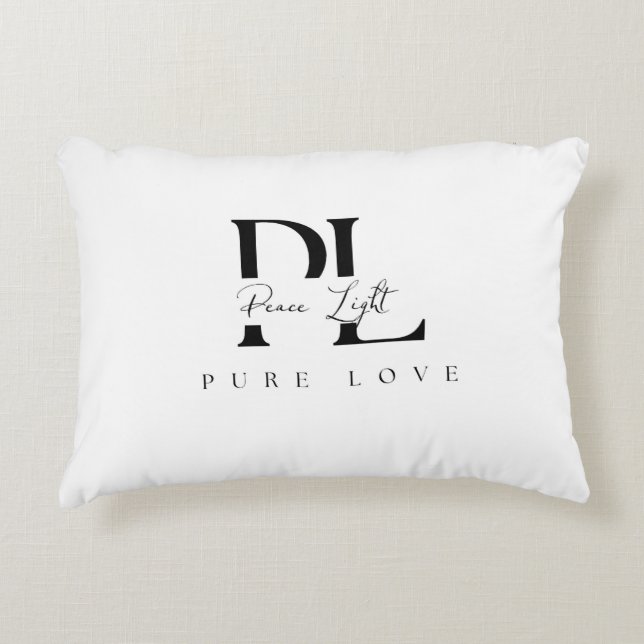 “Peace Light – Pure Love Logo Accent Pillow (Front)