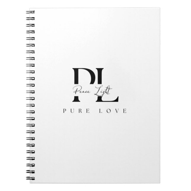 “Peace Light – Pure Love Logo Notebook (Front)