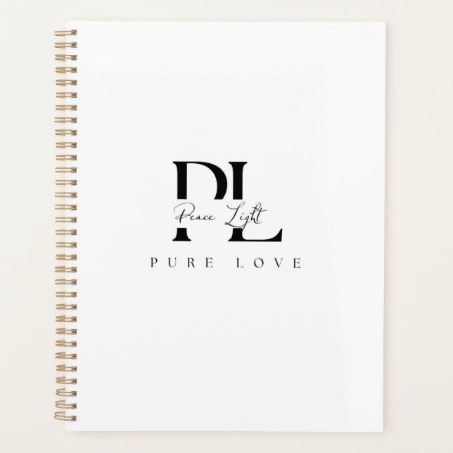 “Peace Light – Pure Love Logo Planner (Front)