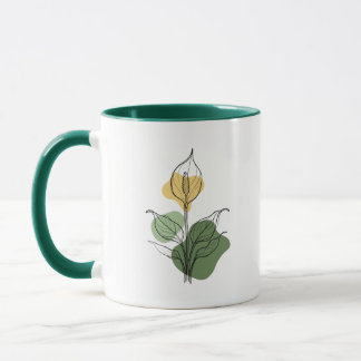 Peace Lily Line Art Mug