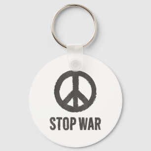 Peace Logo Hippie-symbol Stop War Protest Peace Si Keychain