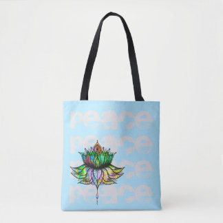 Peace Lotus Tote Bag