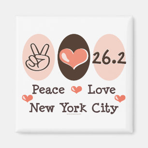 Peace Love  26.2 Magnet