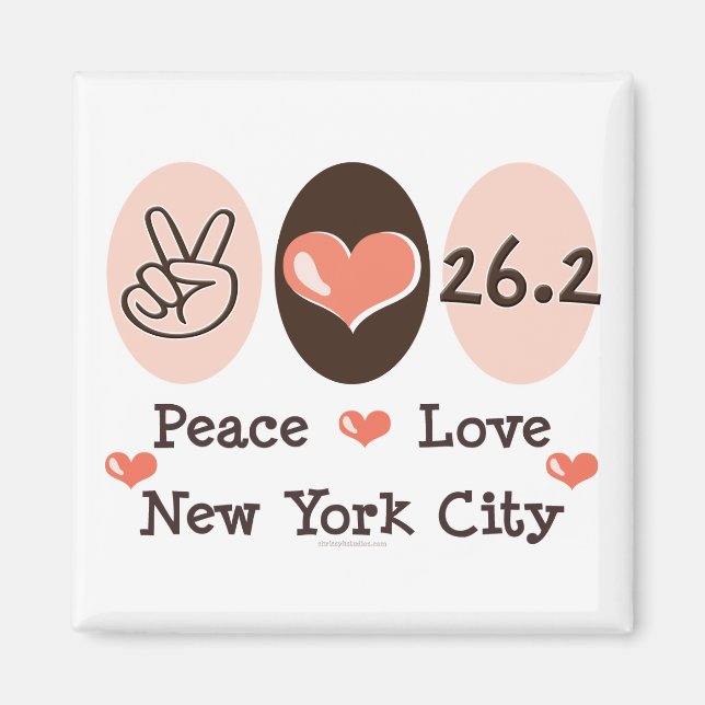 Peace Love 26.2 Magnet (Devant)