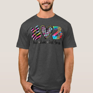 Peace Love 2nd Grade Leopard Tie Dye Back To Schoo T-Shirt
