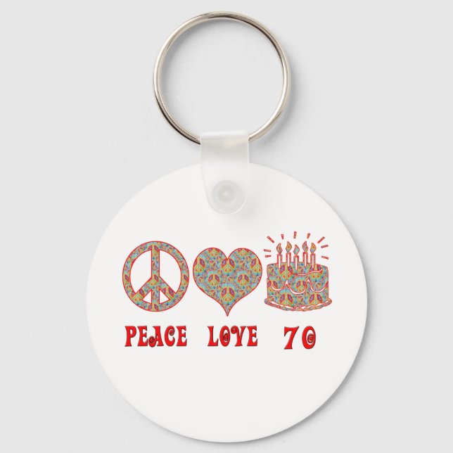 Peace Love 70 Keychain (Front)