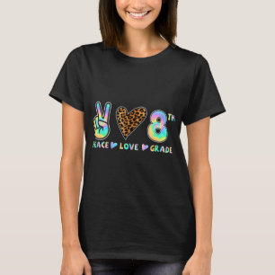 Peace Love 8th Grade Squad Back to School Teacher T-Shirt
