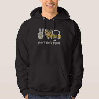 Peace Love 911 Dispatcher Cute Dispatcher Hoodie