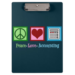 Peace Love Accounting Clipboard