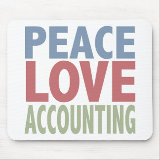 Peace Love Accounting Mouse Pad