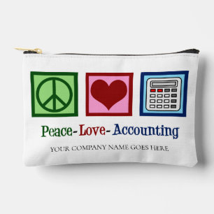 Peace Love Accounting Office Accessory Pouch