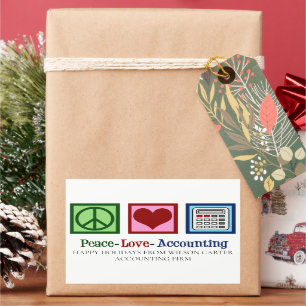 Peace Love Accounting Office Custom Accountant Sticker