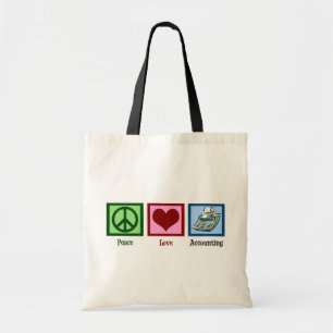 Peace Love Accounting Tote Bag
