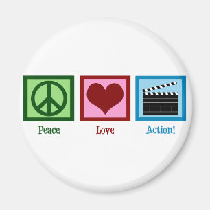 Peace Love Action! Magnet