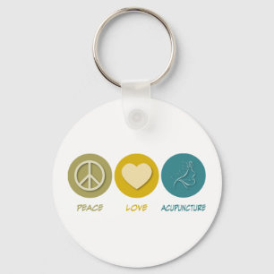 Peace Love Acupuncture Keychain
