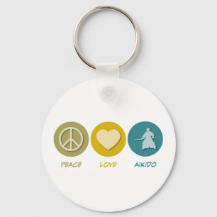 Peace Love Aikido Keychain
