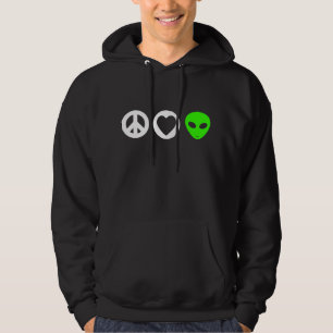 Peace Love Alien Hoodie