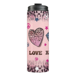 Peace Love America 4th Of July Independence Day Thermal Tumbler