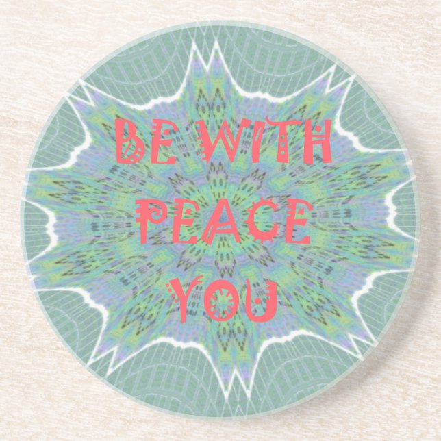 Peace, Love, and African Print: Peace Be With You Coaster (Front)