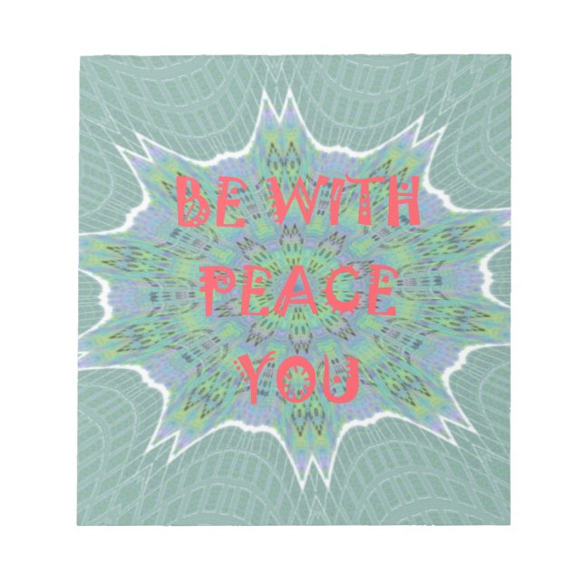 Peace, Love, and African Print: Peace Be With You Notepad (Front)
