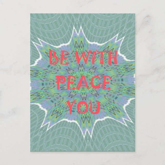 Peace, Love, and African Print: Peace Be With You Postcard (Front)