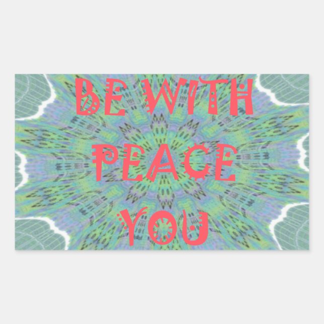 Peace, Love, and African Print: Peace Be With You Sticker (Front)