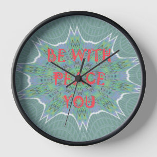 Peace, Love, and African Print: Peace Be With You Wall Clock