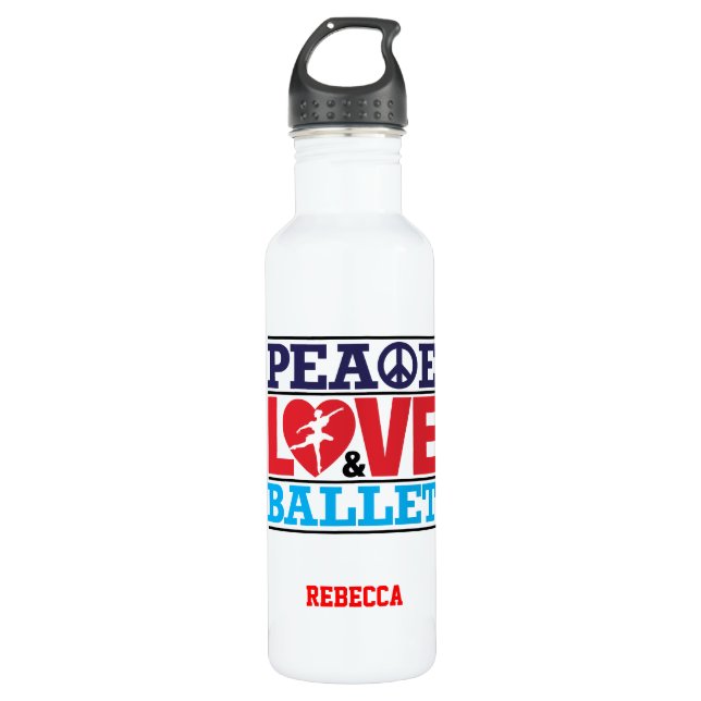 Peace, Love and Ballet Liberty Bottle (Front)