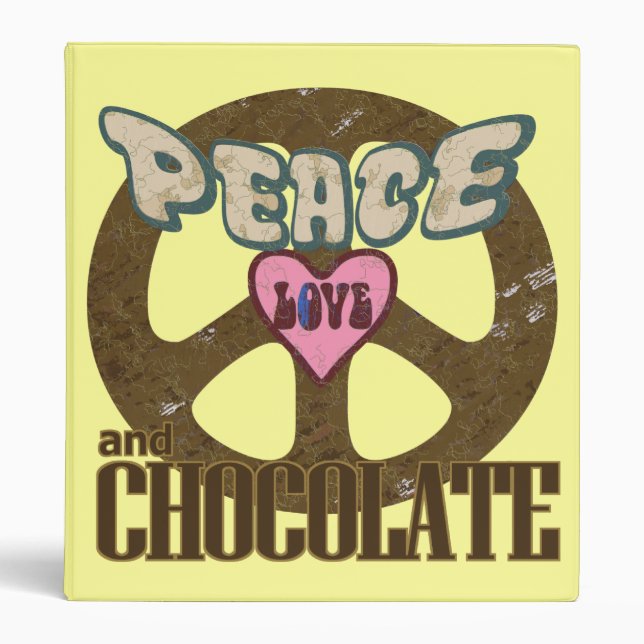 Peace Love and Chocolate Binder (Front)