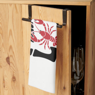 Peace Love and Crawfish Cajun  Kitchen Towel