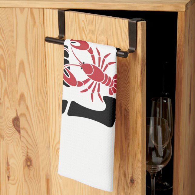 Peace Love and Crawfish Cajun  Kitchen Towel (Thirds Fold)