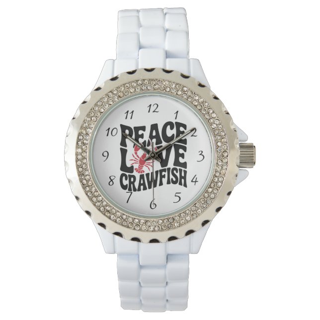 Peace Love and Crawfish Cajun  Watch (Front)