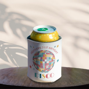 Peace, Love, and Disco Birthday Party Custom Can Cooler