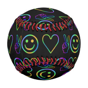 PEACE , LOVE  AND HAPPINESS BASEBALL