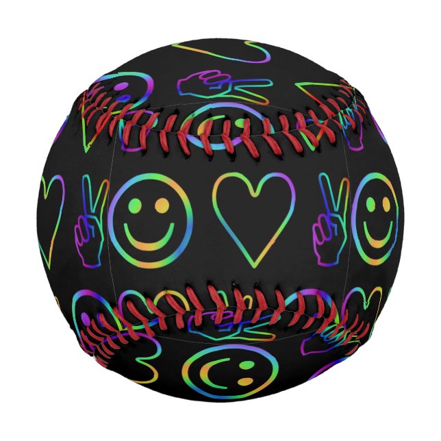 PEACE , LOVE  AND HAPPINESS BASEBALL (Front)