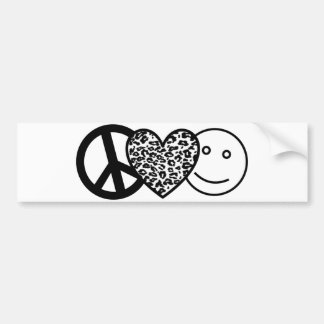 Peace Love and Happiness bumper Sticker