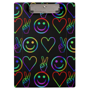 PEACE , LOVE AND HAPPINESS CLIPBOARD