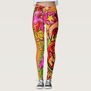 Peace, Love and Happiness Leggings