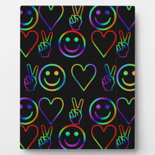 PEACE , LOVE  AND HAPPINESS PLAQUE