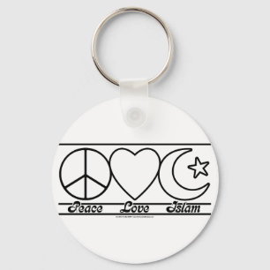 Peace Love and Islam Keychain