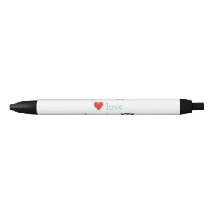 Peace Love and Jamaica Black Ink Pen