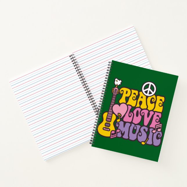 Peace, Love, And Music Notebook (Inside)